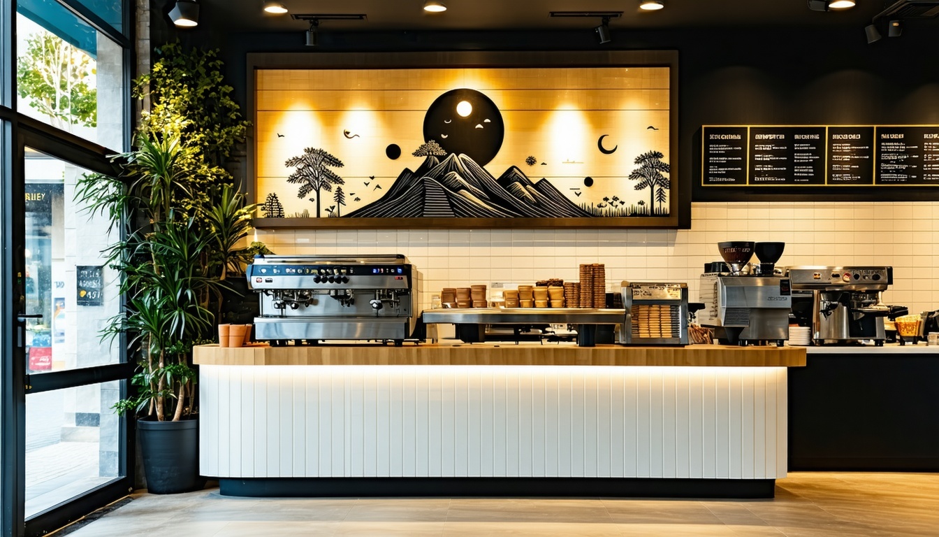 Logo of a coffee shop with Phoenityra artwork